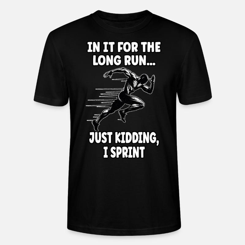 Bahnläufer Sprinter Sprint 100m Sprinter - Stanley/Stella Unisex Bio-T-Shirt CRAFTER - Schwarz