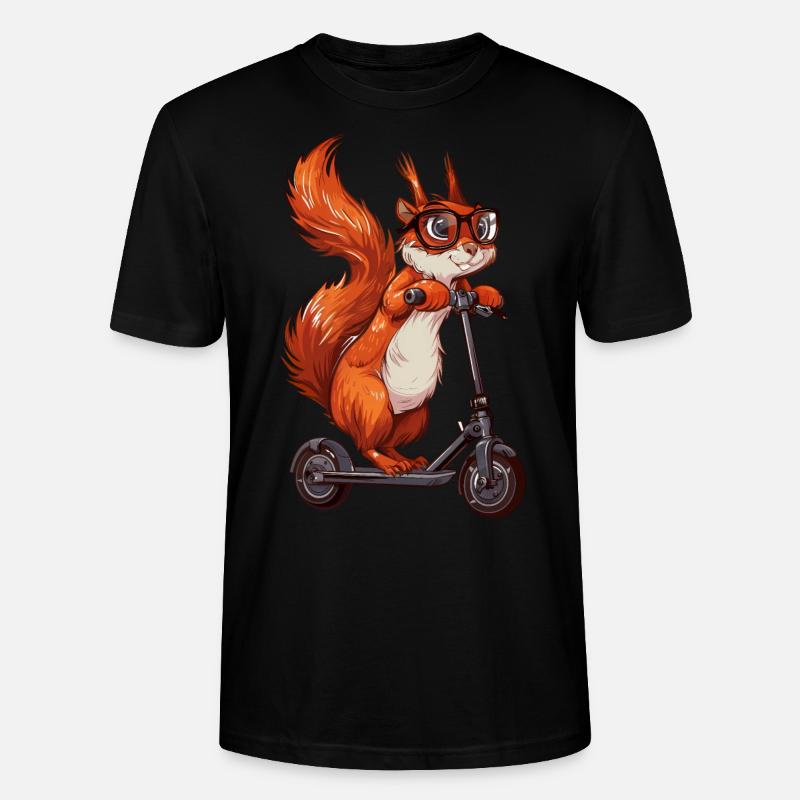 Eichhörnchen Roller - Stanley/Stella Unisex Bio-T-Shirt CRAFTER - Schwarz