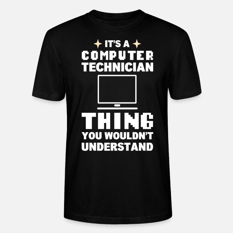 Lustiger Computerfreak Computertechniker - Stanley/Stella Unisex Bio-T-Shirt CRAFTER - Schwarz