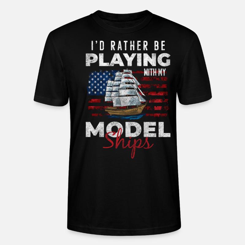 Ship Model Builder Shipping - Stanley/Stella CRAFTER Unisex Organic T-Shirt - black