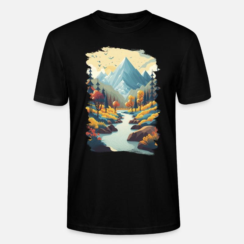 Mountain Calling 4 - T-shirt bio CRAFTER Stanley Stella Unisexe - noir