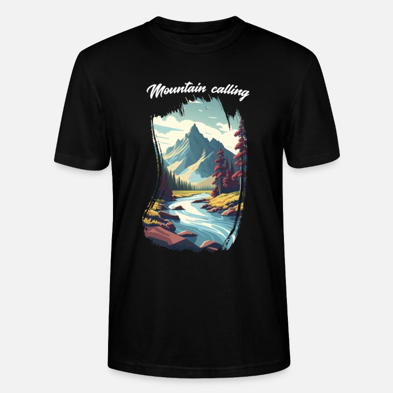 Mountain calling 12 - T-shirt bio CRAFTER Stanley Stella Unisexe - noir