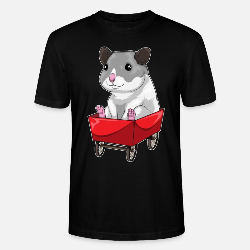 Chariot de hamster - T-shirt bio CRAFTER Stanley Stella Unisexe - noir