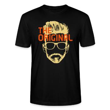 THE ORIGINAL! - Stanley/Stella CRAFTER Unisex Organic T-Shirt - black - Front - Alina (178cm) & Michal (187cm)