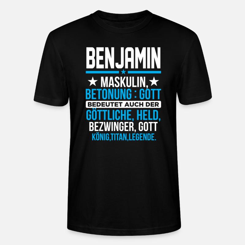 BENJAMIN - Titan - Stanley/Stella Unisex Bio-T-Shirt CRAFTER - Schwarz