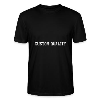 Custom Quality - Stanley/Stella CRAFTER Unisex Organic T-Shirt - black - Front - Alina (178cm) & Michal (187cm)
