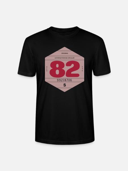vignette 1982 France rétro vintage voiture - T-shirt bio CRAFTER Stanley Stella Unisexe - noir