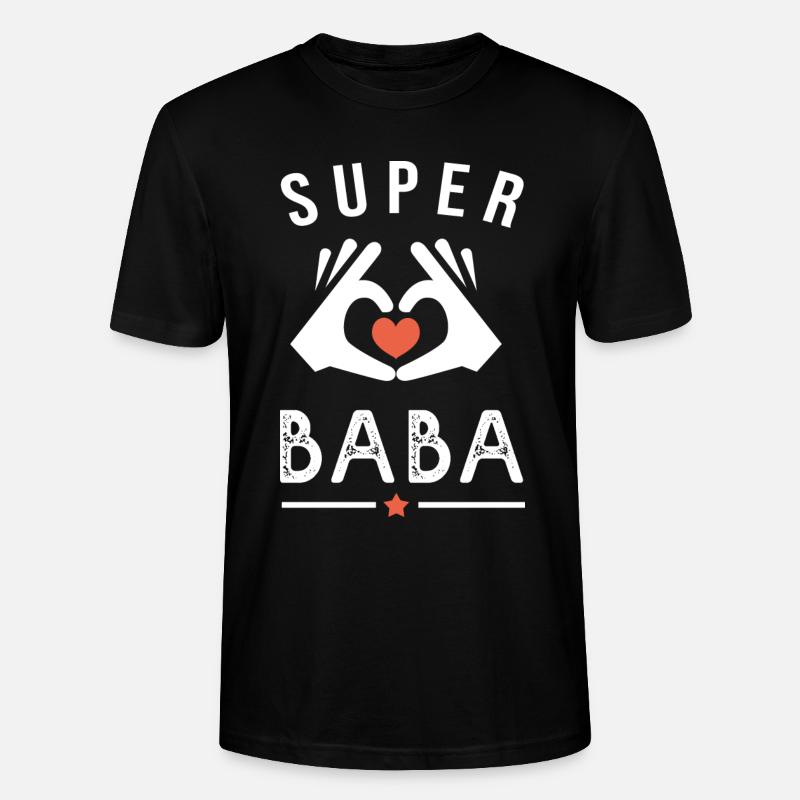 super baba cadeau baba - T-shirt bio CRAFTER Stanley Stella Unisexe - noir