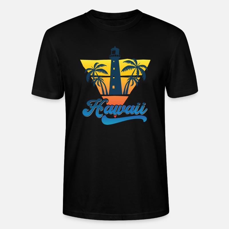 Hawaii Leuchtturm Beach Design - Stanley/Stella Unisex Bio-T-Shirt CRAFTER - Schwarz