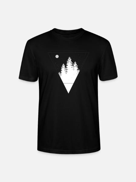 Forest Triangle Forrest - Stanley/Stella CRAFTER Unisex Organic T-Shirt - black