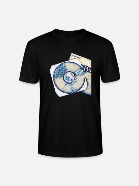 Schallplatte mit Cover - Stanley/Stella Unisex Bio-T-Shirt CRAFTER - Schwarz