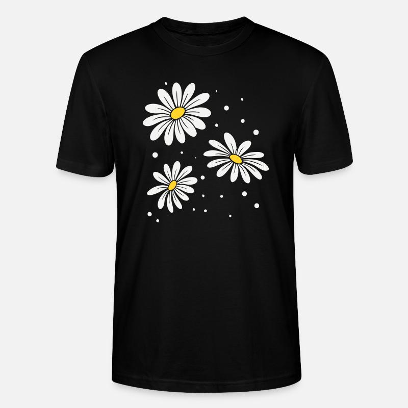Gänseblümchen Punkte - Stanley/Stella Unisex Bio-T-Shirt CRAFTER - Schwarz