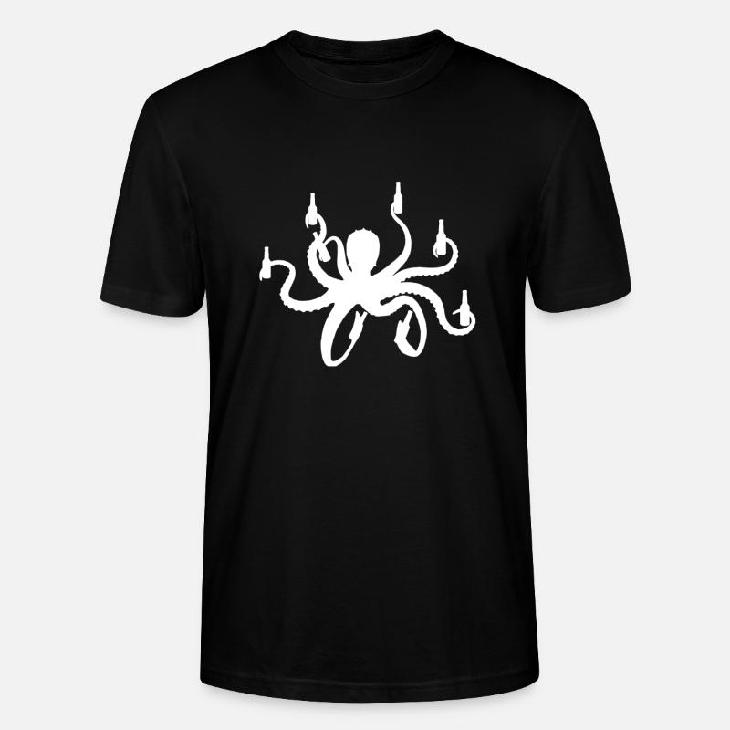 Oktopus - Stanley/Stella Unisex Bio-T-Shirt CRAFTER - Schwarz