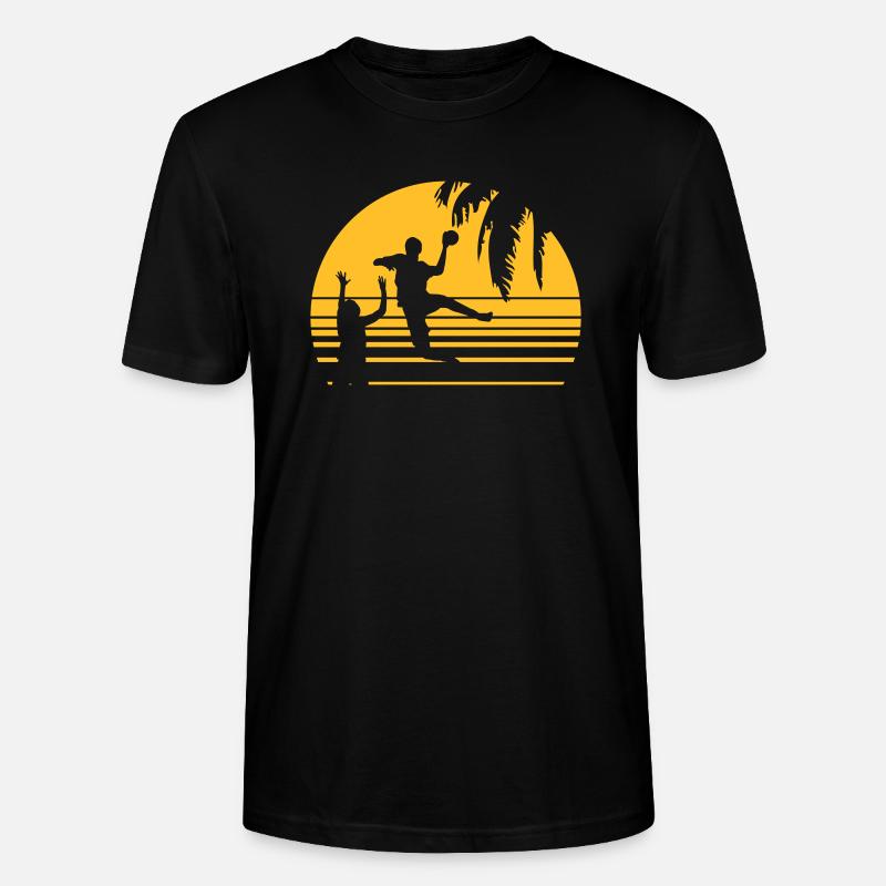 SUNSET BEACH HANDBALL - Stanley/Stella CRAFTER Unisex Organic T-Shirt - black