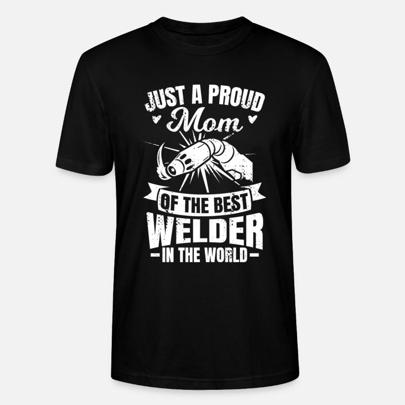Stolze Mutter des besten Schweißers - Stanley/Stella Unisex Bio-T-Shirt CRAFTER - Schwarz