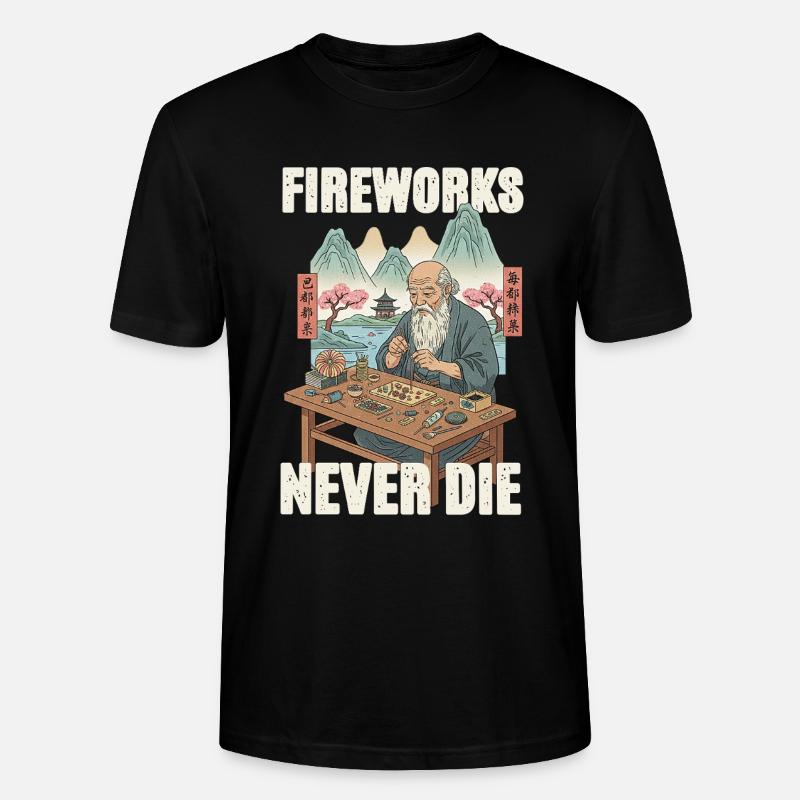 Fireworks Never Die - Stanley/Stella Unisex Bio-T-Shirt CRAFTER - Schwarz