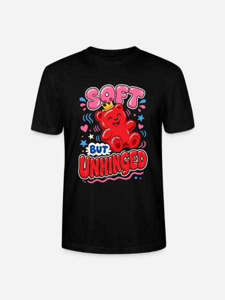 Soft but Unhinged – Süßer Gummibär - Stanley/Stella Unisex Bio-T-Shirt CRAFTER - Schwarz