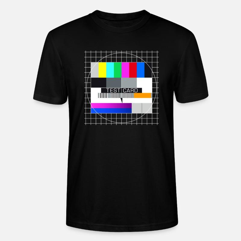Testbild Fernsehen Bildschirm Sendeschluss Display - Stanley/Stella Unisex Bio-T-Shirt CRAFTER - Schwarz