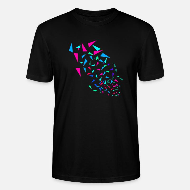 Bunt,abstrakt,retro, Muster, grafisch - Stanley/Stella Unisex Bio-T-Shirt CRAFTER - Schwarz