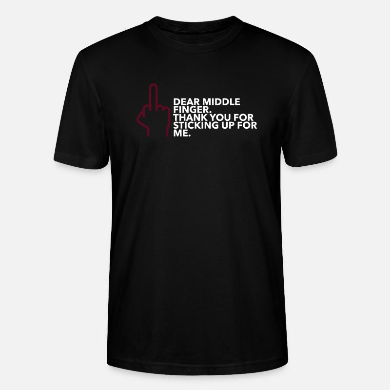Mittelfinger - Stanley/Stella Unisex Bio-T-Shirt CRAFTER - Schwarz