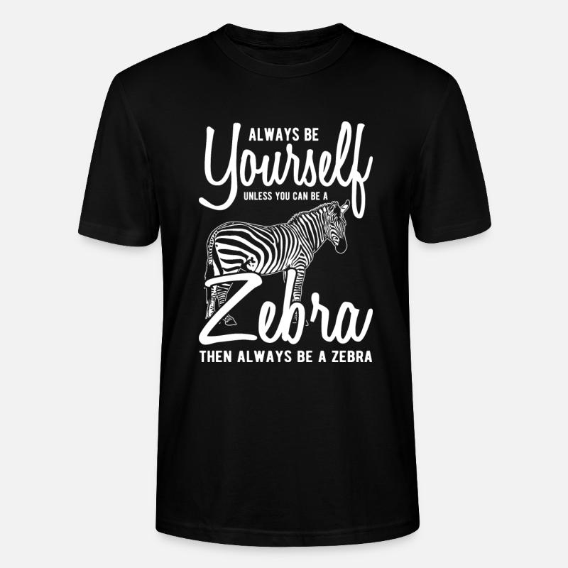 Zebra - Stanley/Stella Unisex Bio-T-Shirt CRAFTER - Schwarz