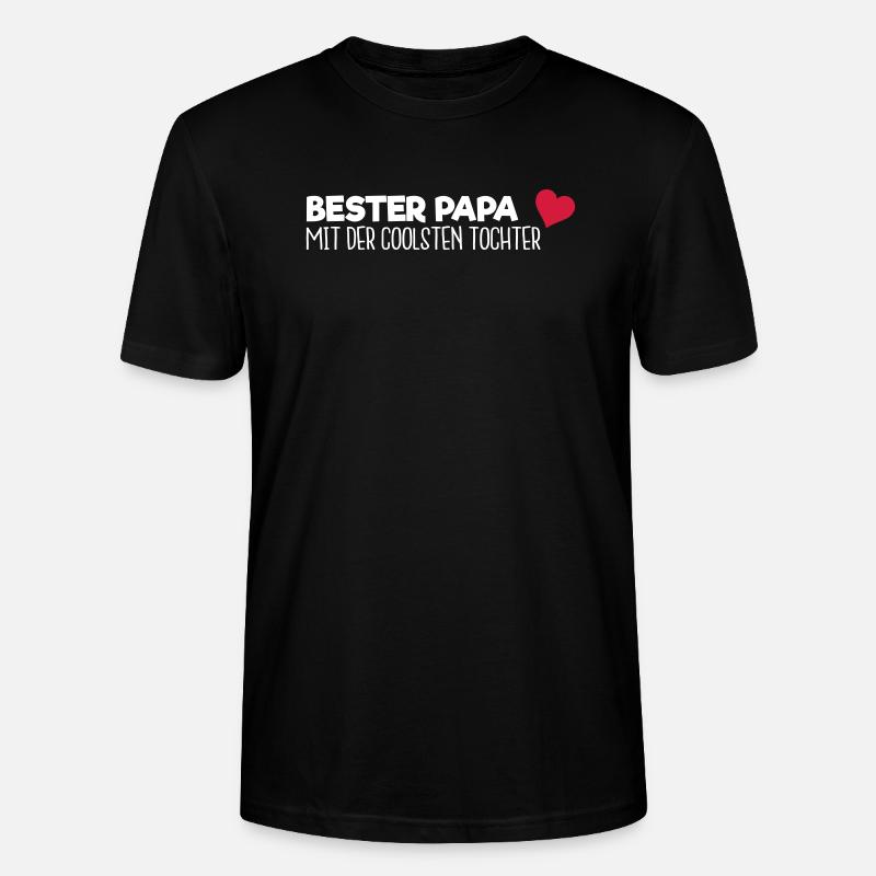 Bester Papa - Tochter - Stanley/Stella Unisex Bio-T-Shirt CRAFTER - Schwarz