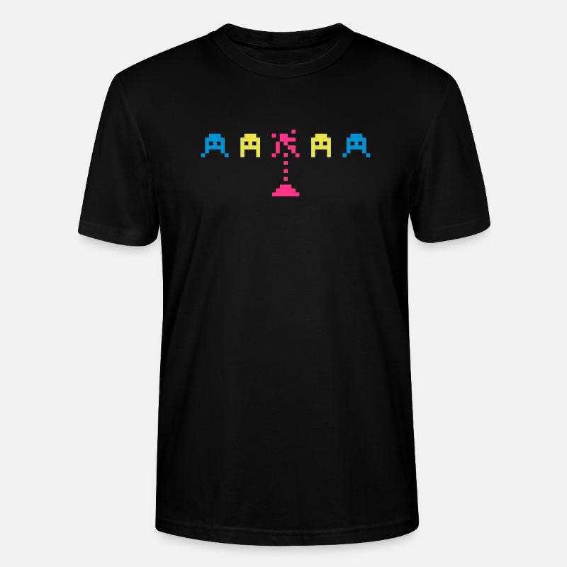 Space Invadors - Stanley/Stella Unisex Bio-T-Shirt CRAFTER - Schwarz