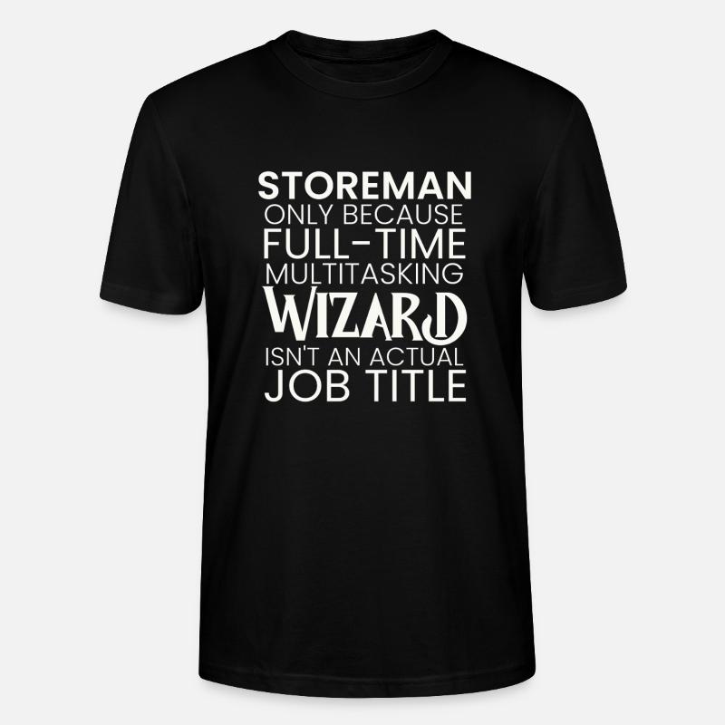 Storeman multitasking Wizard - Stanley/Stella Unisex Bio-T-Shirt CRAFTER - Schwarz