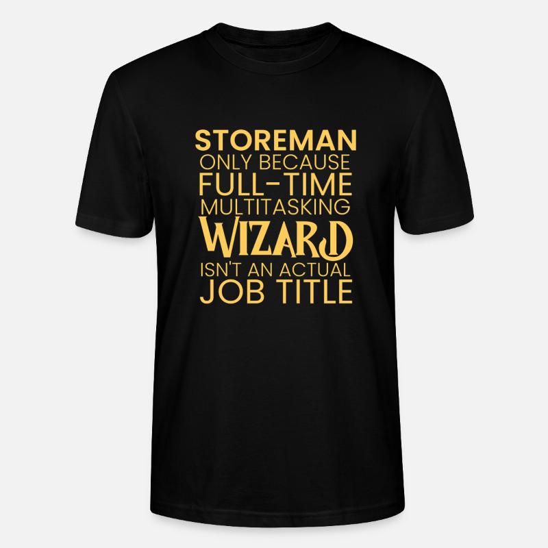 Storeman multitasking Wizard - Stanley/Stella Unisex Bio-T-Shirt CRAFTER - Schwarz