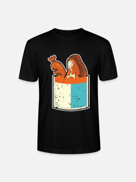 Grillparty Geschenk Fleisch Brusttasche Grillen - Stanley/Stella Unisex Bio-T-Shirt CRAFTER - Schwarz