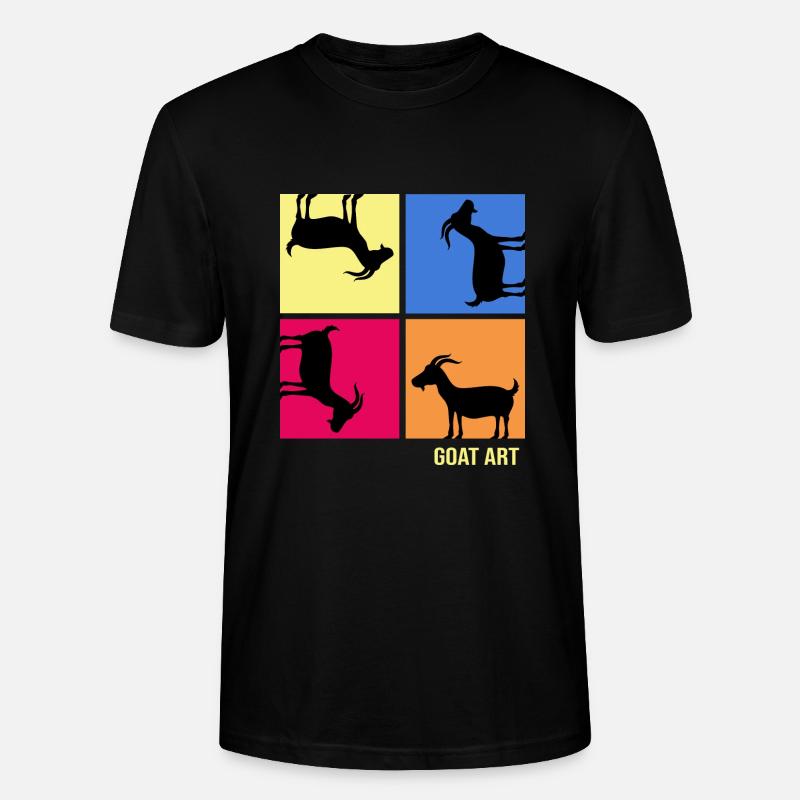 Ziege "popart-goat" ziegenbock ziegenbart - Stanley/Stella Unisex Bio-T-Shirt CRAFTER - Schwarz