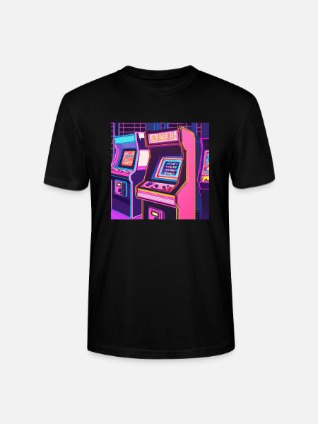 Knallige Arcade Maschine - Stanley/Stella Unisex Bio-T-Shirt CRAFTER - Schwarz