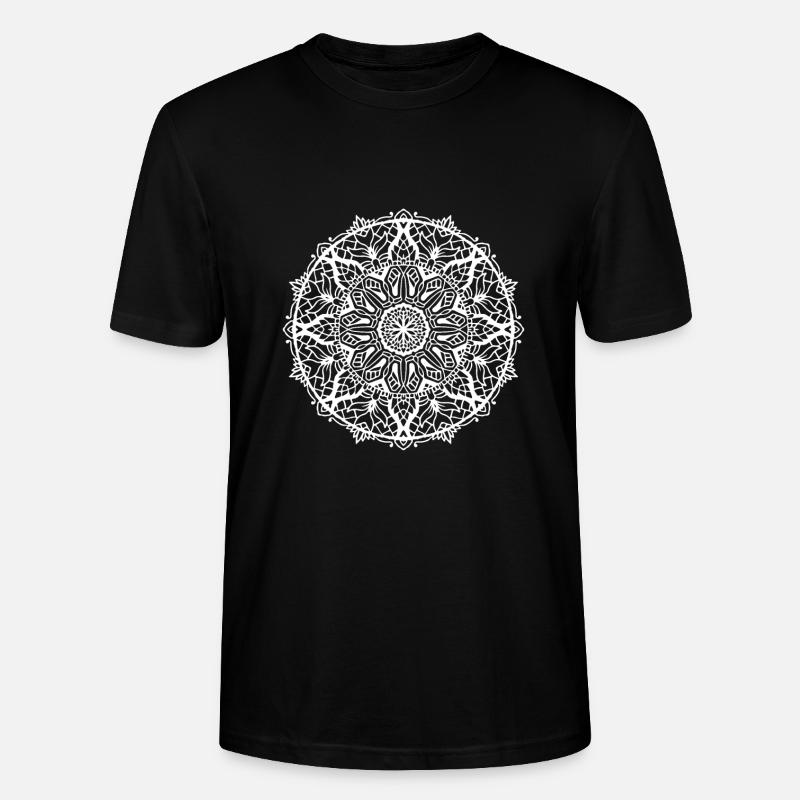 Blume Mandala - Stanley/Stella Unisex Bio-T-Shirt CRAFTER - Schwarz