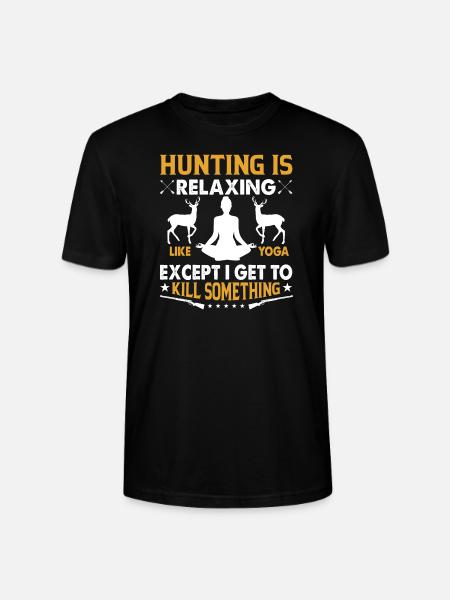 Hunting Is Relaxing Like - Stanley/Stella CRAFTER Unisex Organic T-Shirt - black