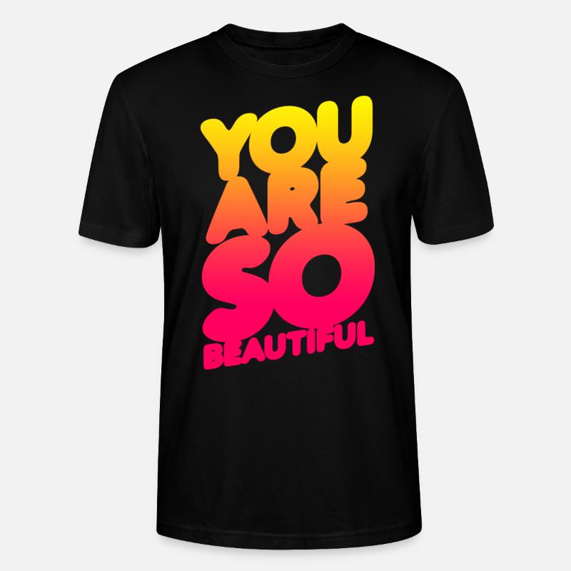 Du bist so schön (Gradation) - Stanley/Stella Unisex Bio-T-Shirt CRAFTER - Schwarz