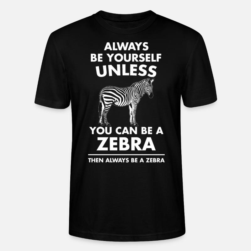 zèbre - T-shirt bio CRAFTER Stanley Stella Unisexe - noir