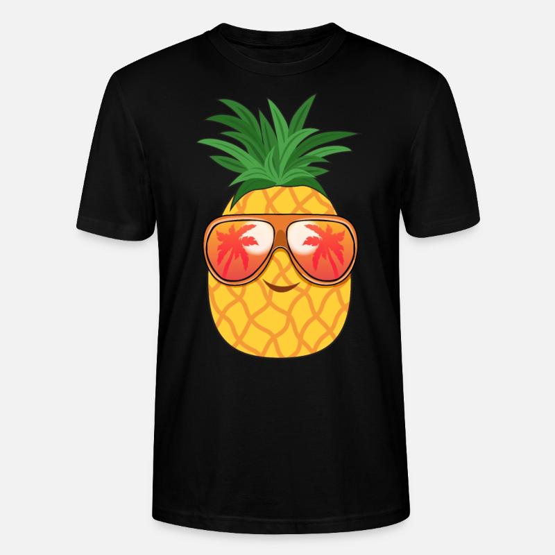 Ananas Sonnenbrille Sommer - Stanley/Stella Unisex Bio-T-Shirt CRAFTER - Schwarz