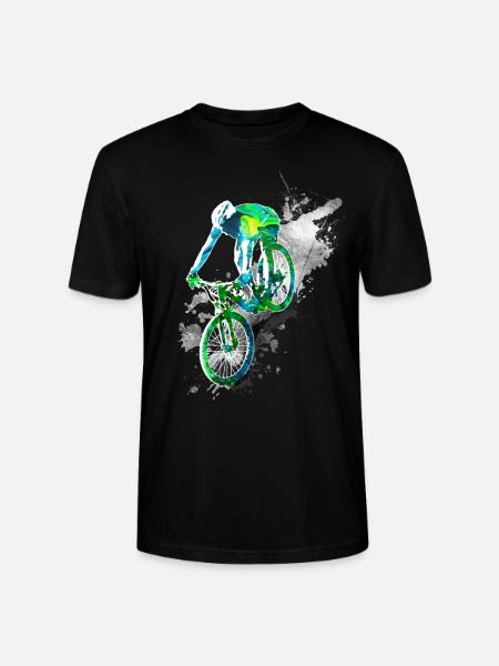 Downhill action - Stanley/Stella CRAFTER Unisex Organic T-Shirt - black