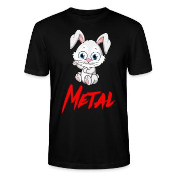 METAL Heavy Metal Death Black Rock Musique - T-shirt bio CRAFTER Stanley Stella Unisexe - noir - Devant - Alina (178cm) & Michal (187cm)