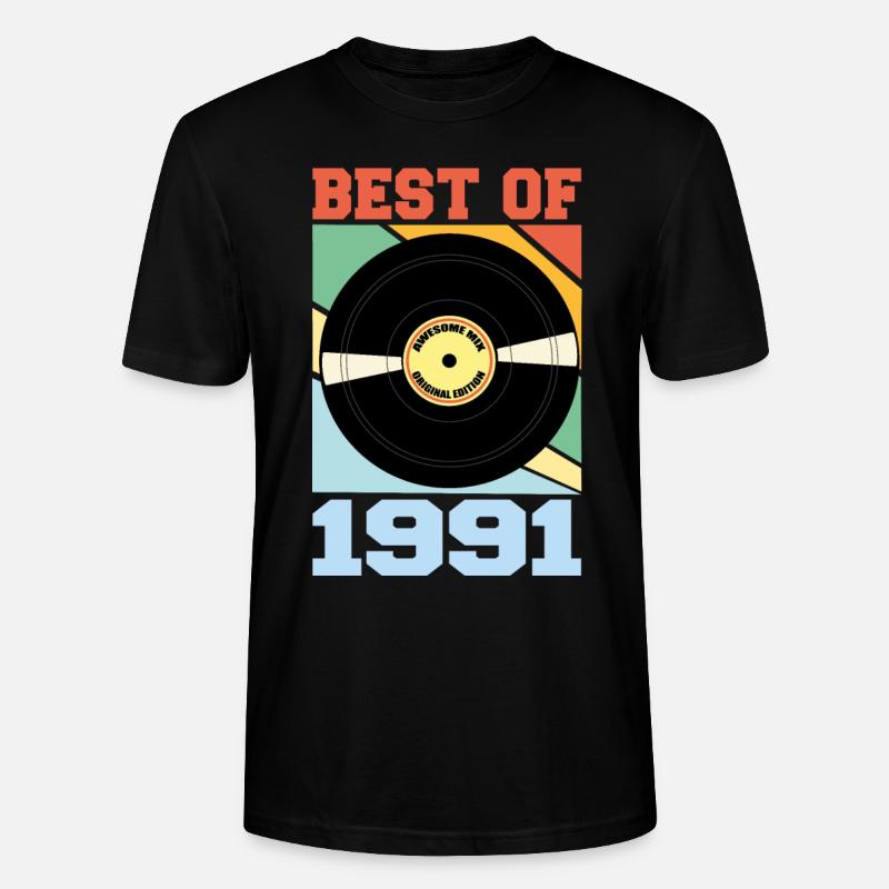 Le meilleur de 1991 - T-shirt bio CRAFTER Stanley Stella Unisexe - noir