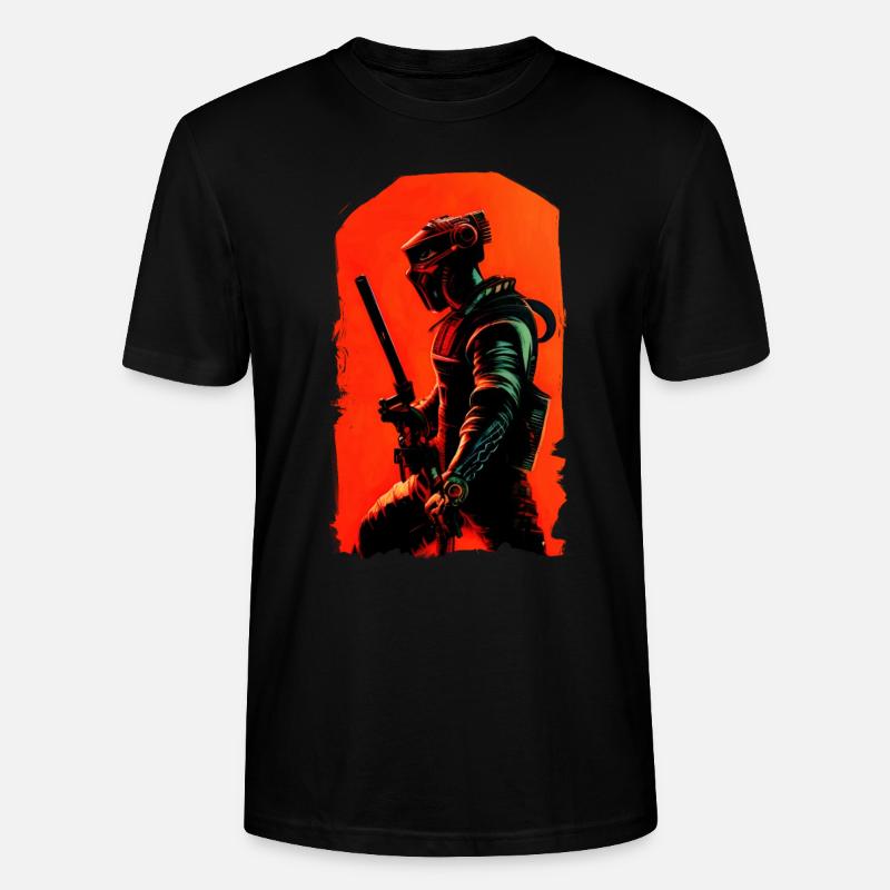 Steampunk Samurai - Stanley/Stella Unisex Bio-T-Shirt CRAFTER - Schwarz
