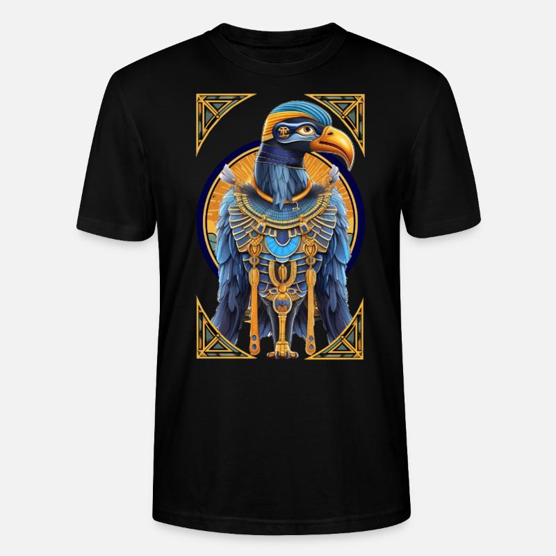 Ägyptischer Horus - Stanley/Stella Unisex Bio-T-Shirt CRAFTER - Schwarz