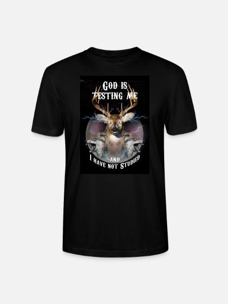 Gott prüft mich und ich habe nicht studiert - Stanley/Stella Unisex Bio-T-Shirt CRAFTER - Schwarz