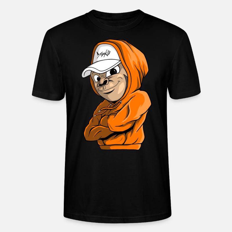 monkä Cool Boy Singe - T-shirt bio CRAFTER Stanley Stella Unisexe - noir
