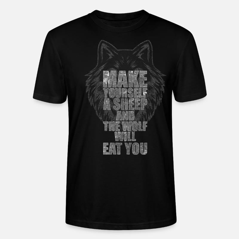 Wölfe Hund Grauer Wolf - Stanley/Stella Unisex Bio-T-Shirt CRAFTER - Schwarz