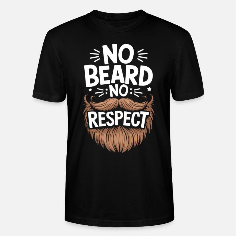 Bart Schnurrbart Bärtige Männer - Stanley/Stella Unisex Bio-T-Shirt CRAFTER - Schwarz