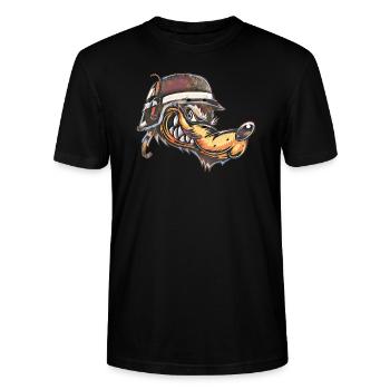 Méchant chien - T-shirt bio CRAFTER Stanley Stella Unisexe - noir - Devant - Alina (178cm) & Michal (187cm)