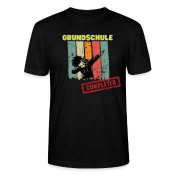 Grundschule Geschafft - Glückwunsch Mittelstufe - Stanley/Stella Unisex Bio-T-Shirt CRAFTER - Schwarz - Vorne - Alina (178cm) & Michal (187cm)