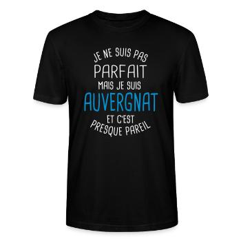 Pas parfait mais auvergnat - T-shirt bio CRAFTER Stanley Stella Unisexe - noir - Devant - Alina (178cm) & Michal (187cm)