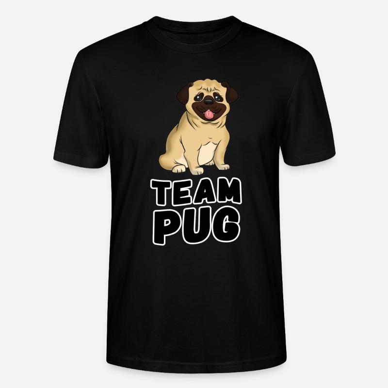 TEAM PUG Mops Welpe - Stanley/Stella Unisex Bio-T-Shirt CRAFTER - Schwarz